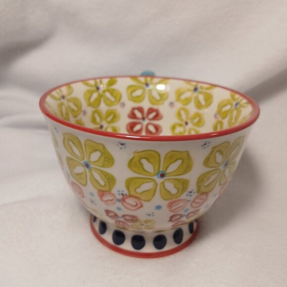 Anthropologie Elka Ayaka Pedestal Coffee Tea Mug Cup Twisted Handle Preowned - Picture 3 of 9